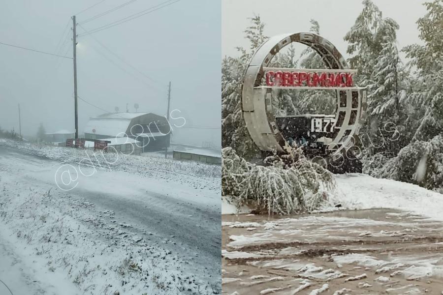 Фото Снег выпал в двух регионах рядом с Новосибирской областью 2